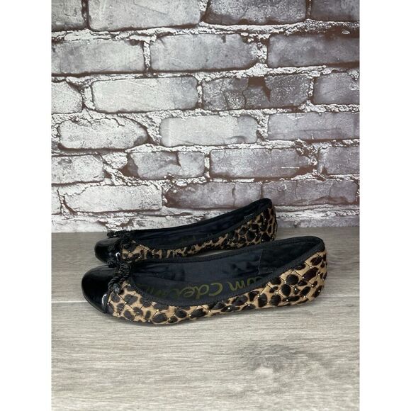 Sam Edelman Calypso Quilted Leopard Ballet Flats Shoes Women 8M US - Picture 2 of 16